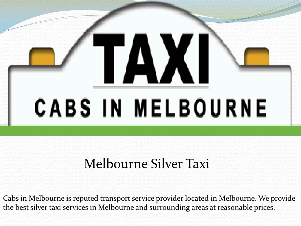 melbourne silver taxi