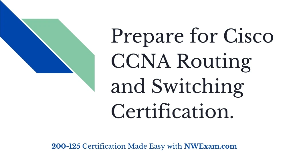 prepare for cisco ccna routing and switching