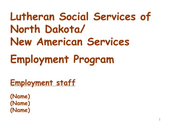 Lutheran Social Services of North Dakota