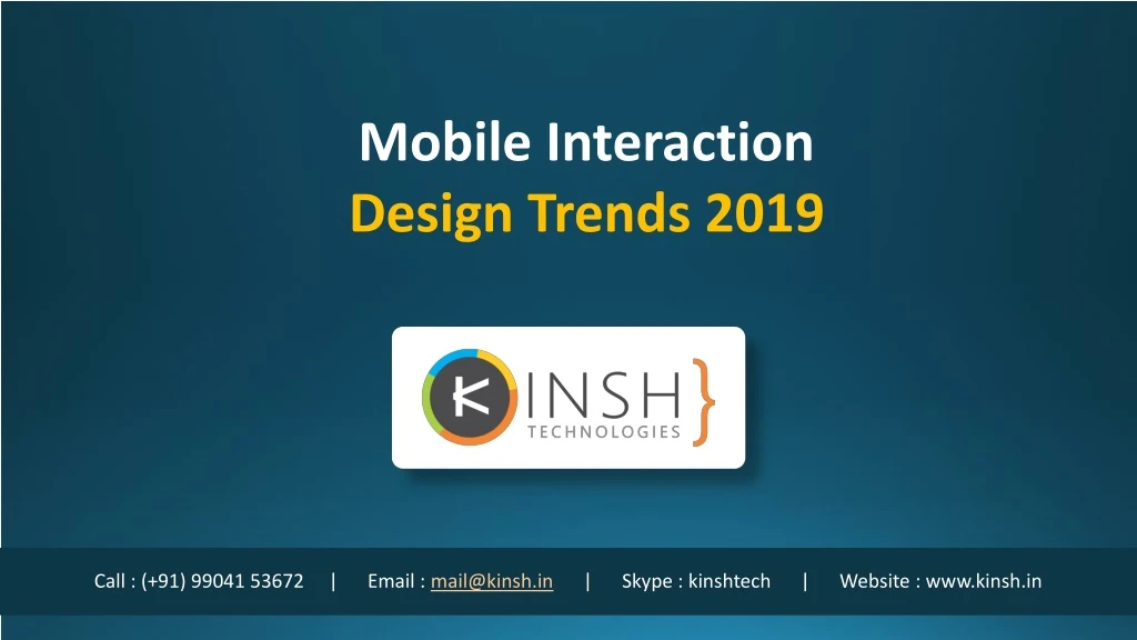mobile interaction design trends 2019