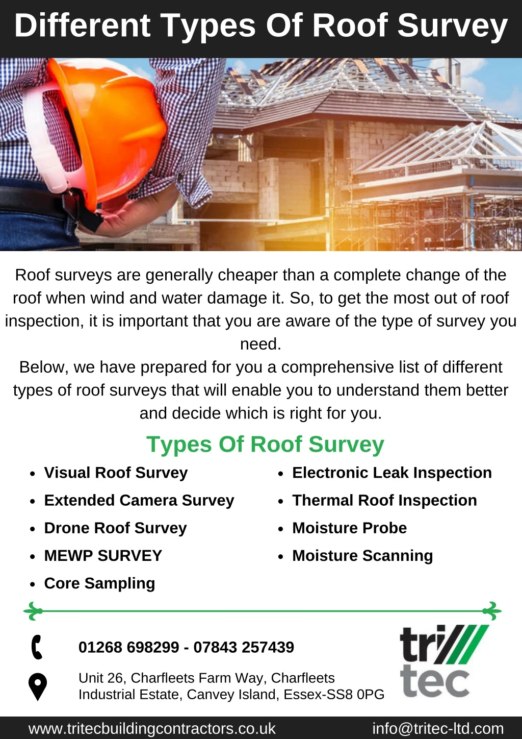 different types of roof survey