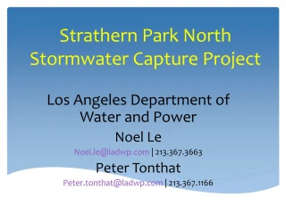 Strathern Park North Stormwater Capture Project - slide 1
