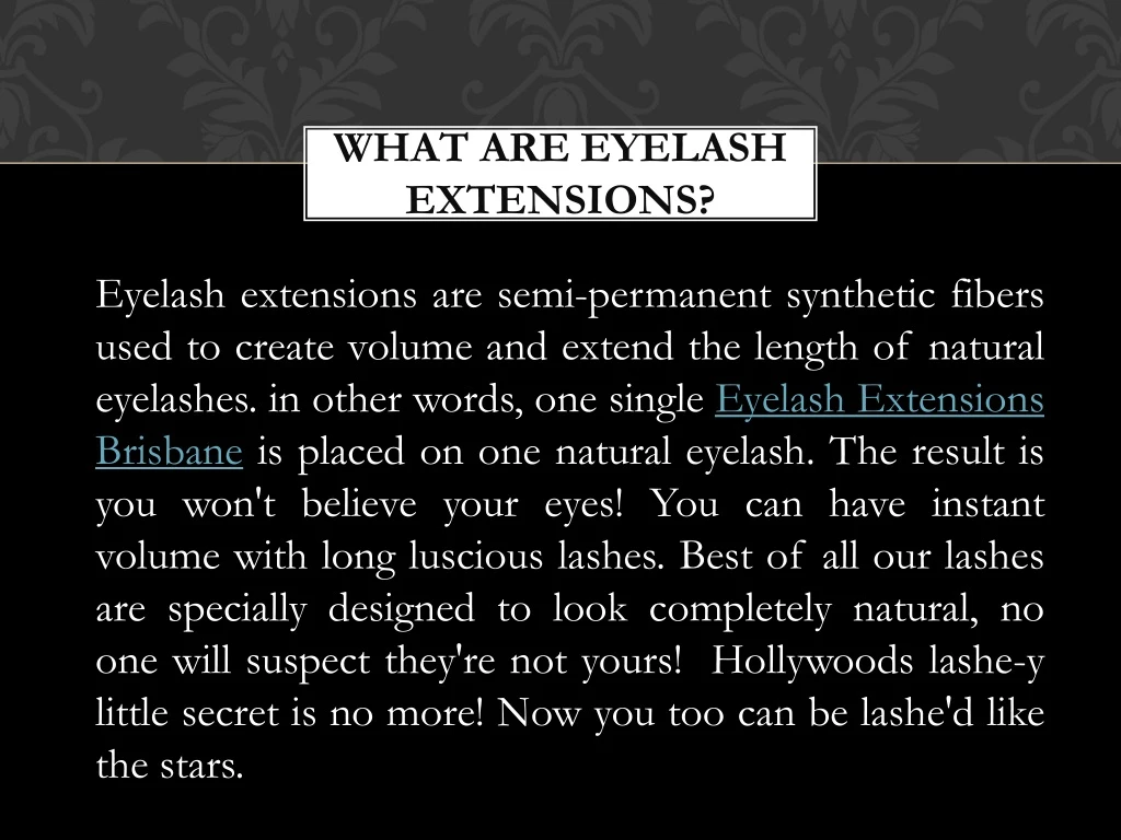 what are eyelash extensions