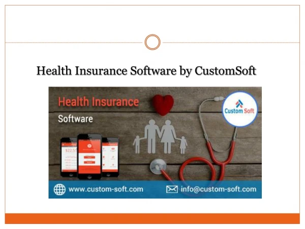 Best Health Insurance Software by CustomSoft
