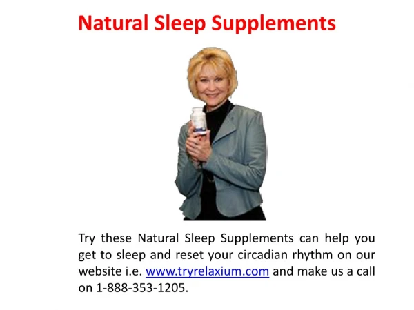 Natural Sleep Supplements