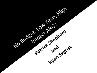 Patrick shepherd no budget low tech high impact - slide 1