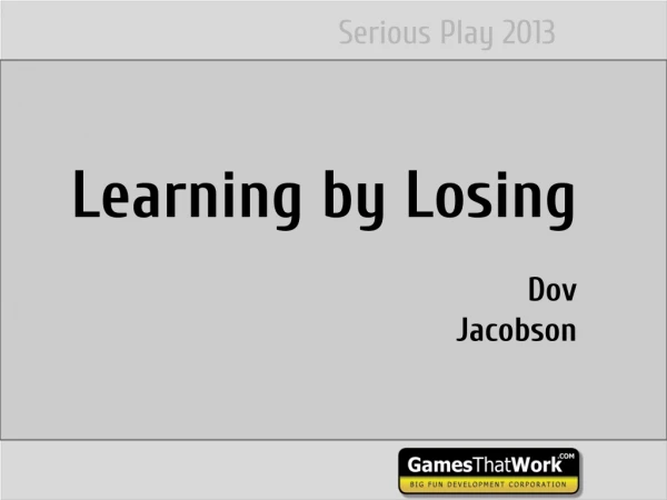 Dov Jacobson--Games That Work