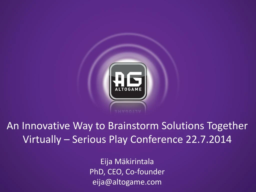 an innovative way to brainstorm solutions