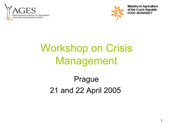 Workshop on Crisis Management