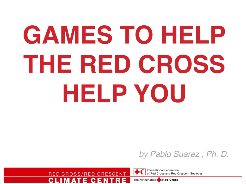 games to help the red cross help you