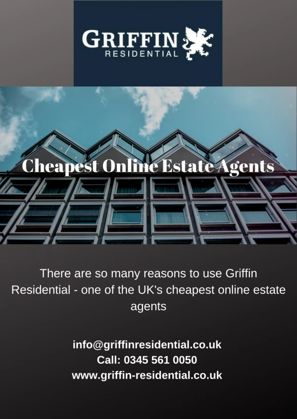 Cheapest online estate agents