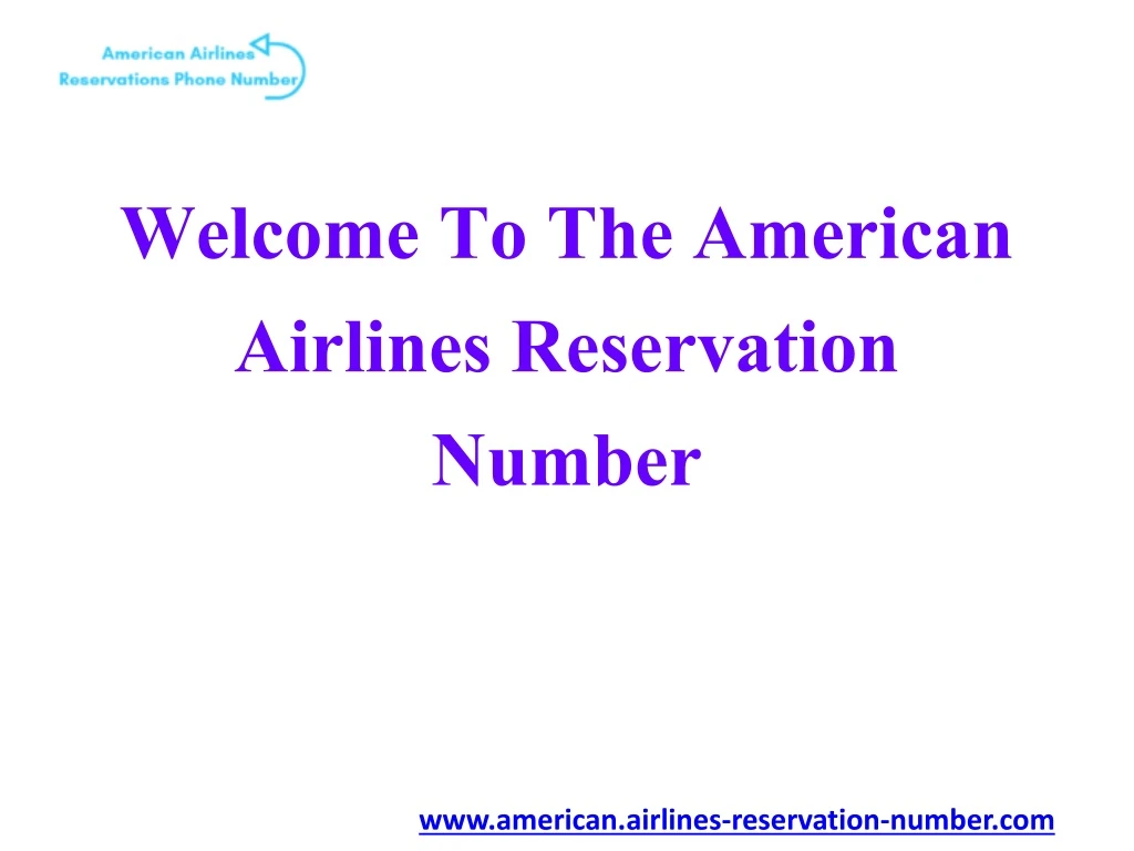 welcome to the american airlines reservation number
