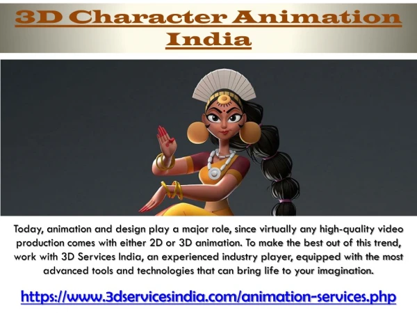 3D Character Animation India