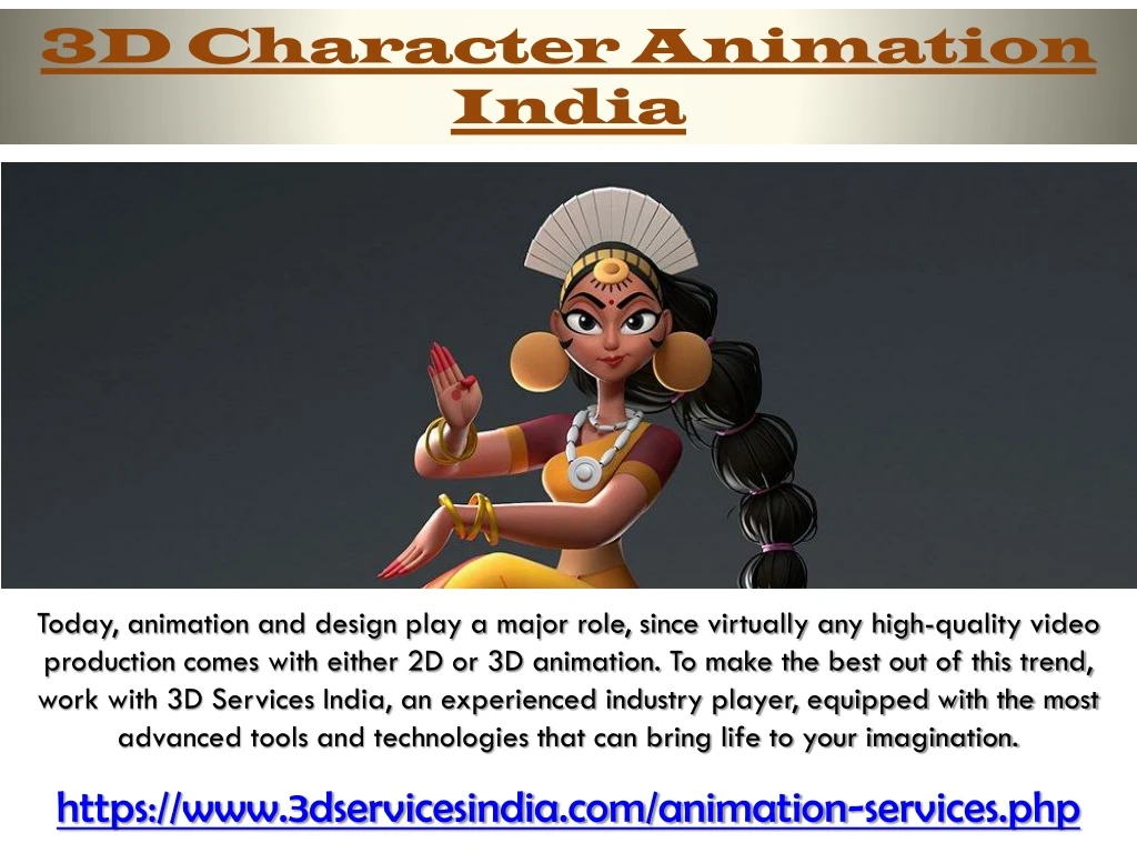 3d character animation india