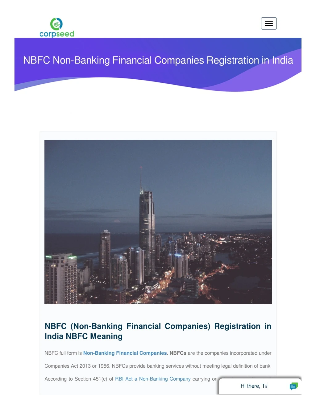 nbfc non banking financial companies registration