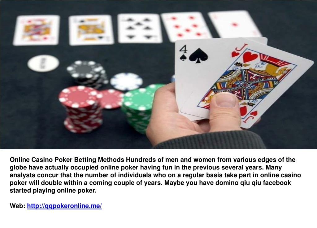 online casino poker betting methods hundreds