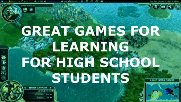 Anuar Andres Lequerica Baladi - Great Games for Learning for High School Students