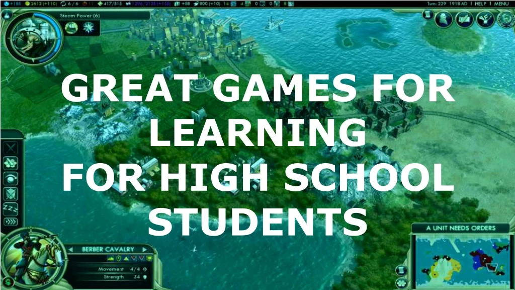 great games for learning for high school students