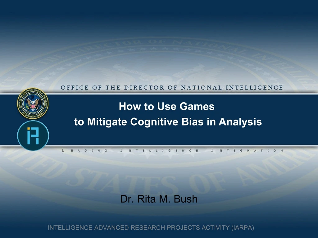how to use games to mitigate cognitive bias