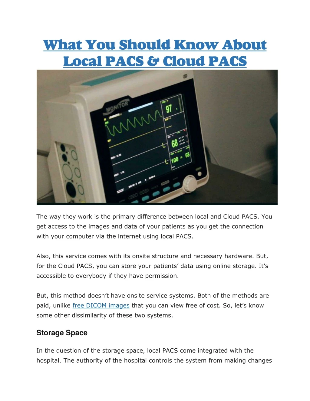 what you should know about local pacs cloud pacs