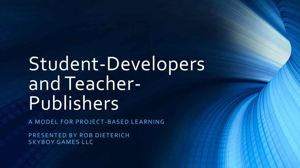 student developers and teacher publishers