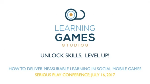 How to Deliver Measureable Learning in Social Mobile Games