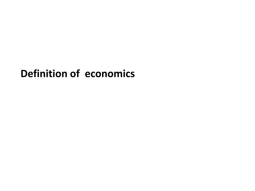 definition of economics