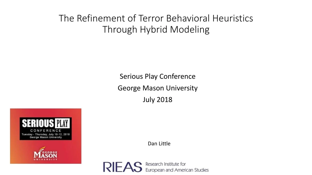 the refinement of terror behavioral heuristics