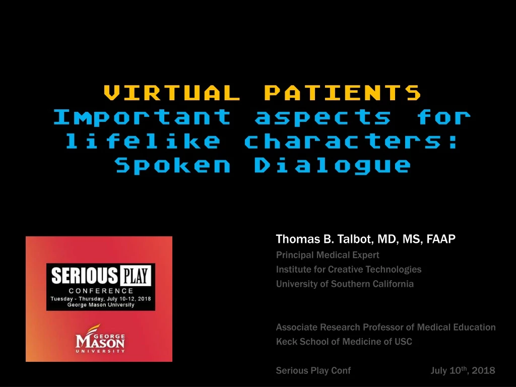 virtual patients important aspects for lifelike