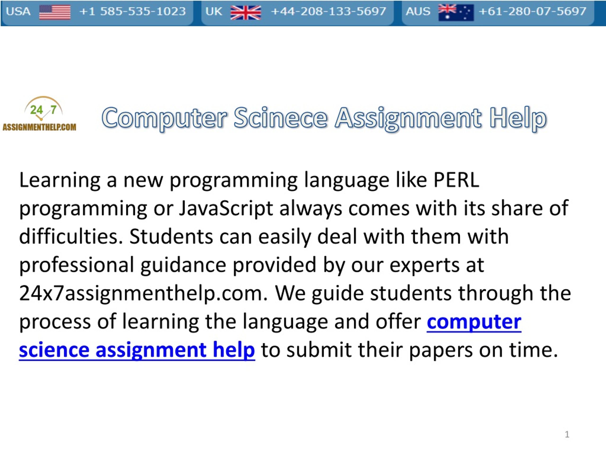 PPT - computer science assignment help PowerPoint Presentation, free ...