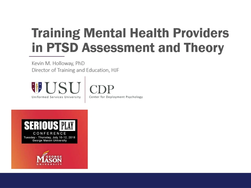 training mental health providers in ptsd