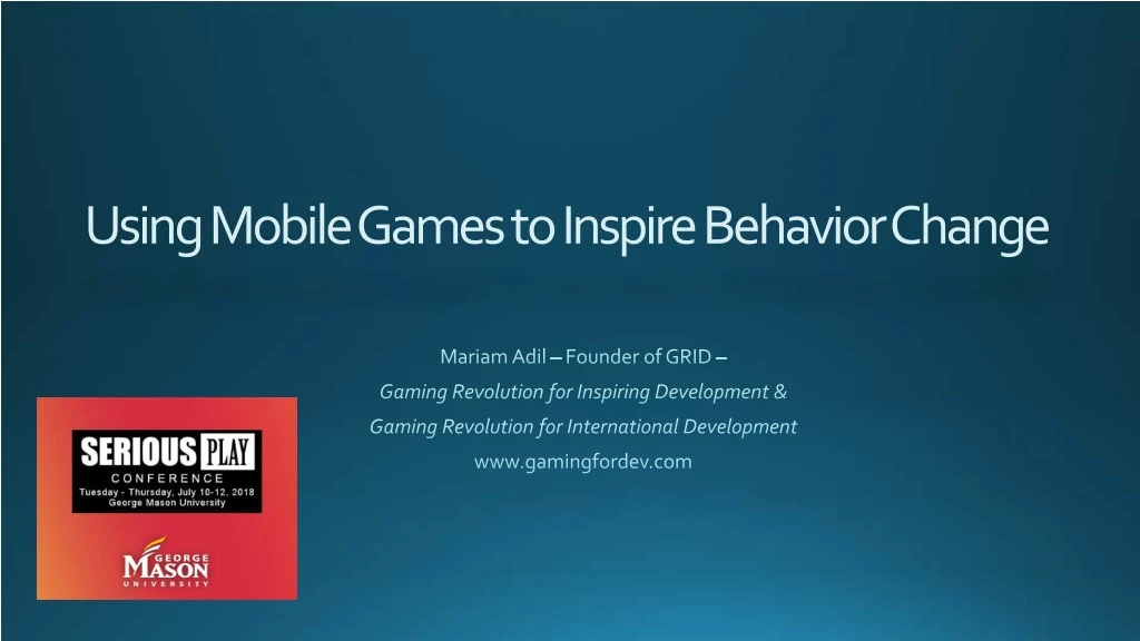 using mobile games to inspire behavior change