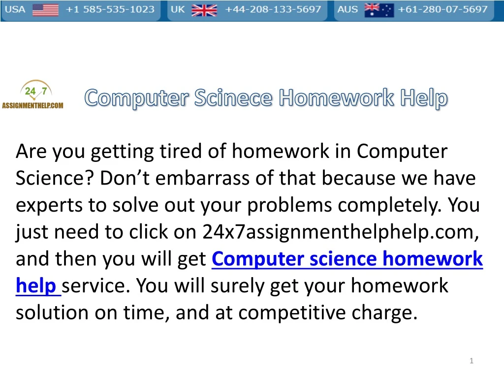 computer scinece homework help
