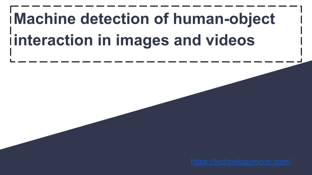 machine detection of human object interaction