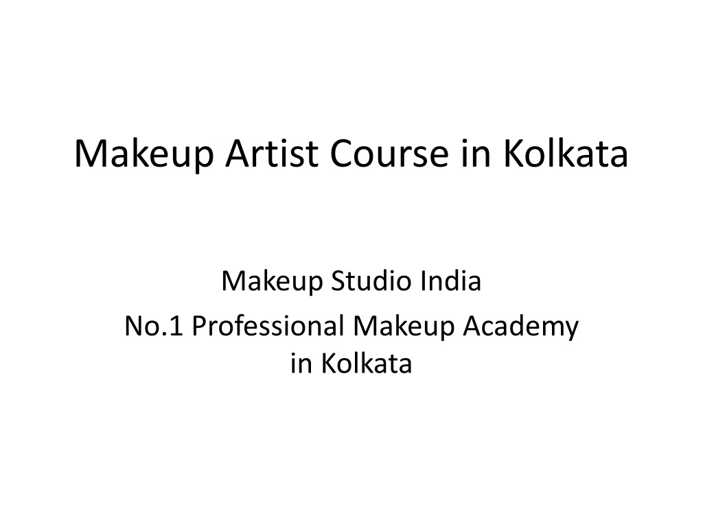 makeup artist course in kolkata