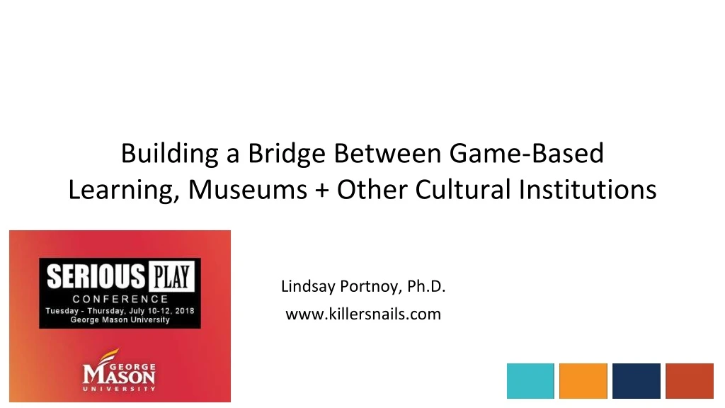 building a bridge between game based learning