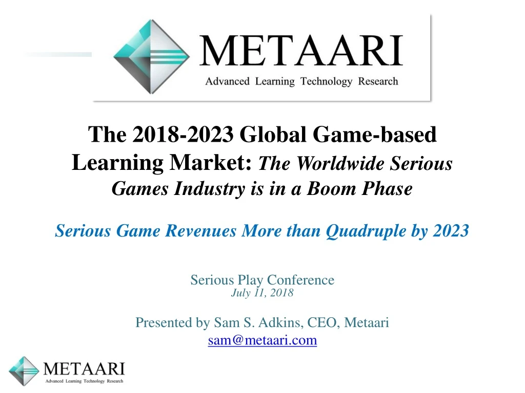 the 2018 2023 global game based learning market