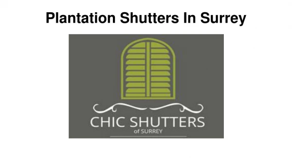 Plantation Shutters In Surrey