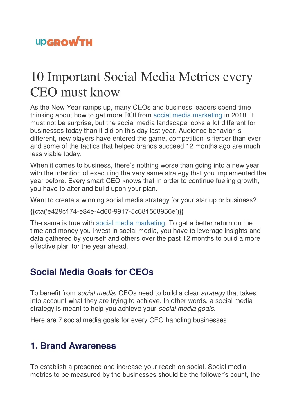 10 important social media metrics every ceo must
