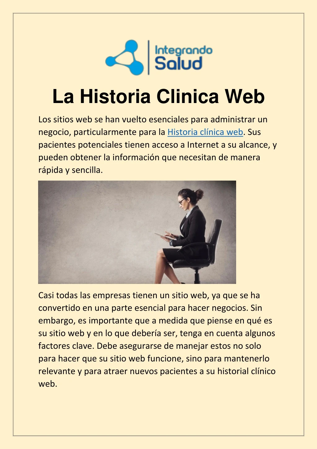 la historia clinica web