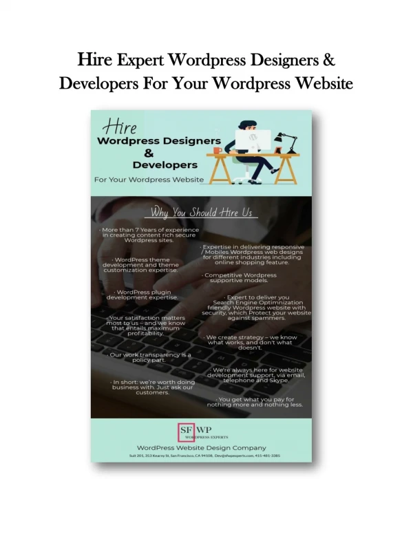 Hire Expert Wordpress Designers & Developers For Your Wordpress Website