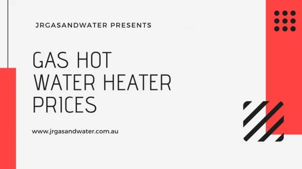 Gas hot water heater prices