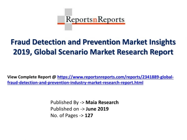 Global Fraud Detection and Prevention Industry with a focus on the Chinese Market