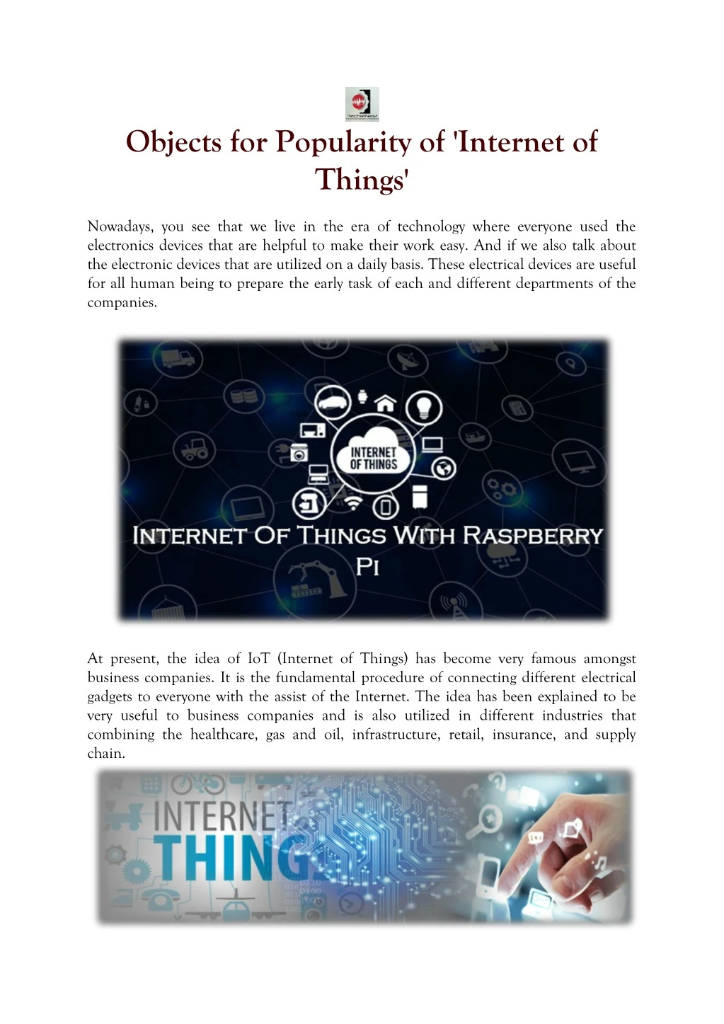 objects for popularity of internet of things