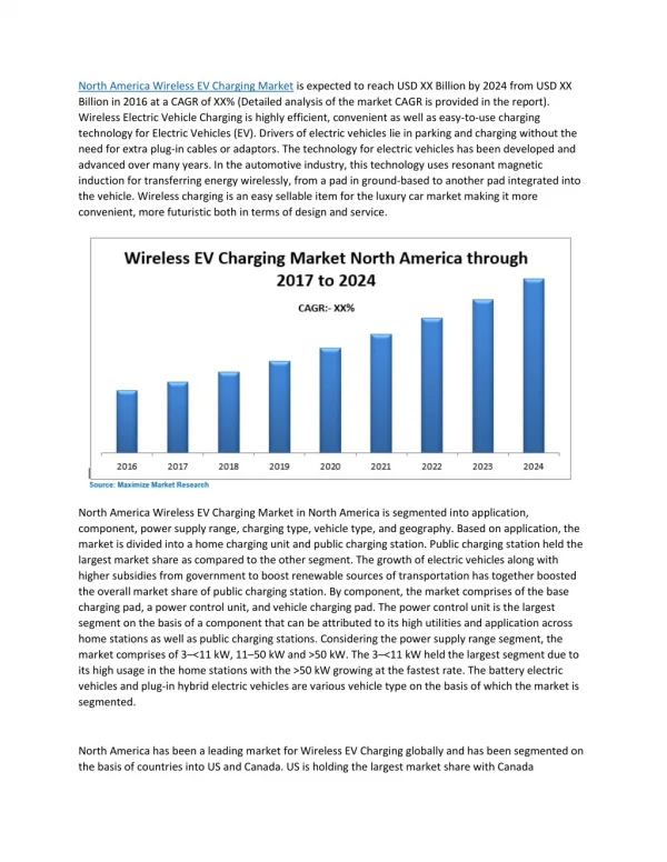 North America Wireless EV Charging Market