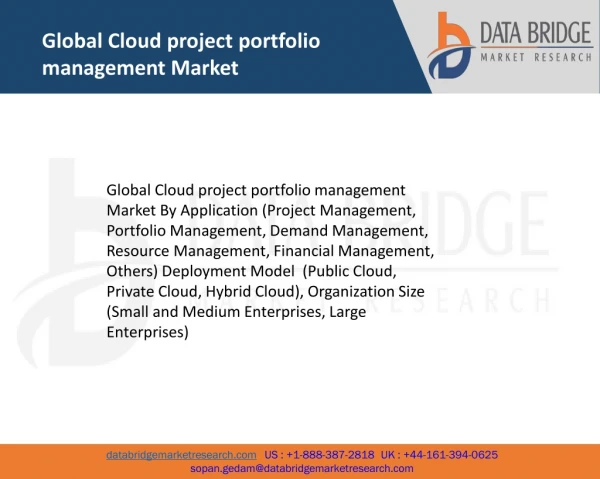 Global Cloud project portfolio management Market – Industry Trends and Forecast to 2026