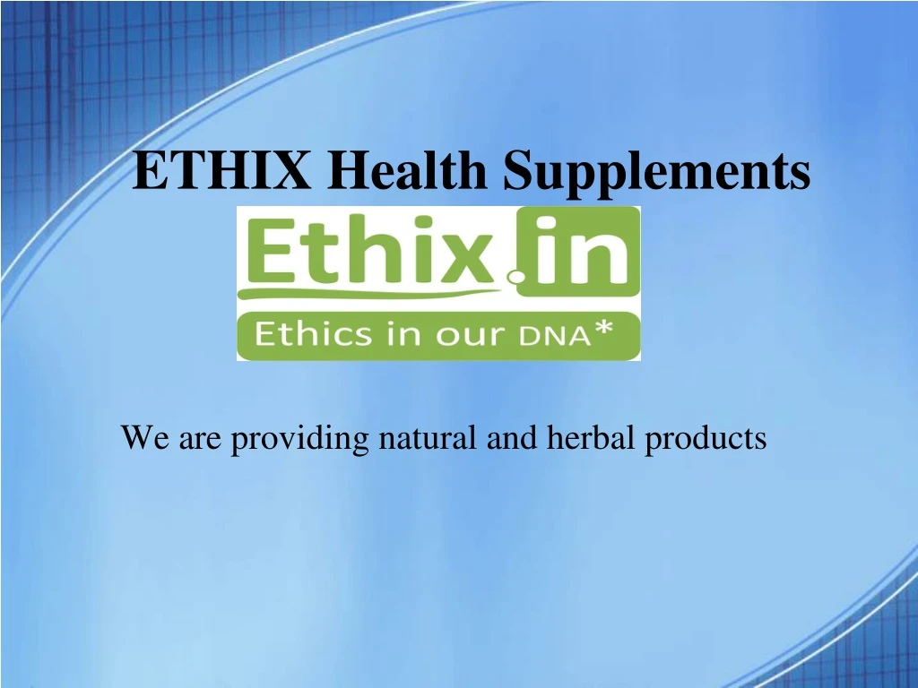 ethix health supplements