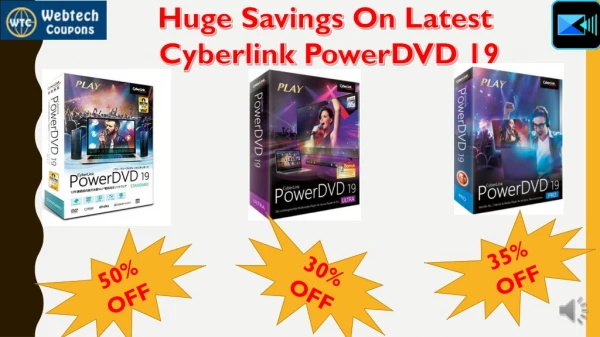 Shop now to get upto 50% off on cyberlink powerDVD | Latest powerDVD coupon