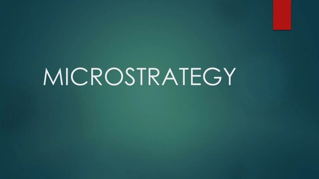 microstrategy