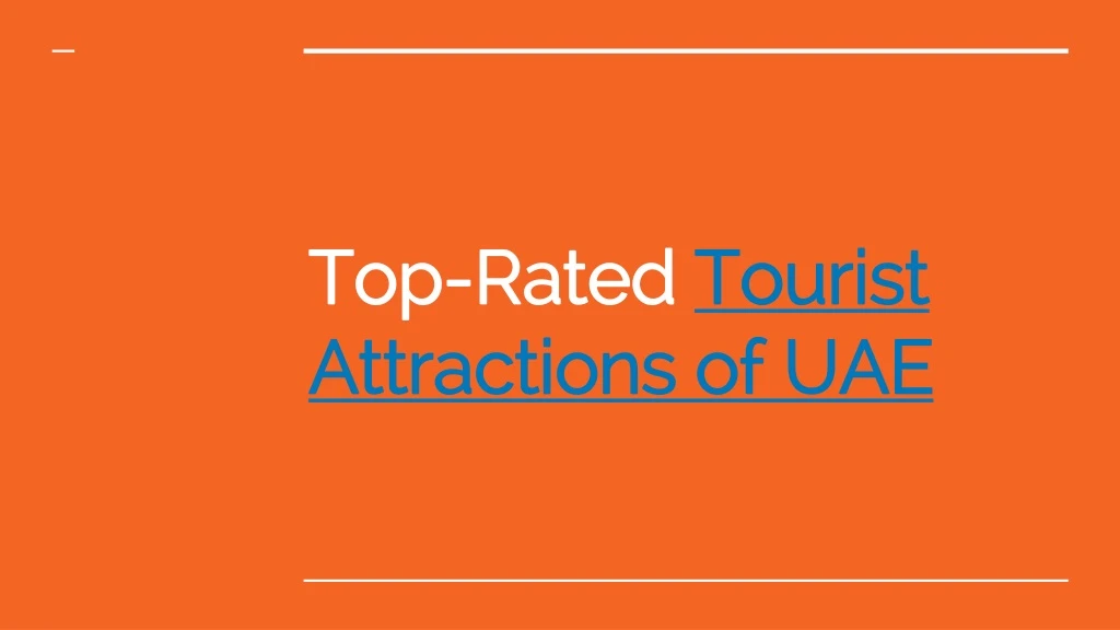 top rated tourist attractions of uae